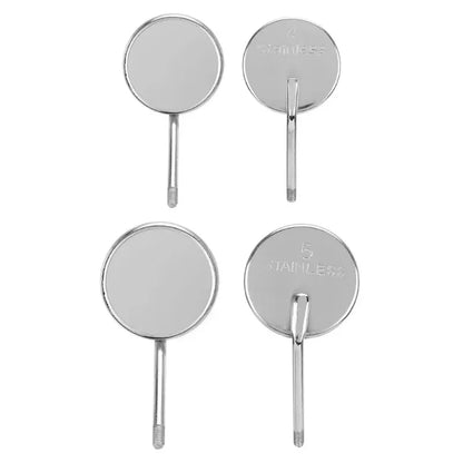 12pcs Dental Mouth Mirror Heads – Stainless Steel Cone Socket Intraoral Oral Mirrors #4 & #5