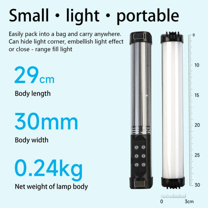 RGB Mini Handheld LED Light Stick - Magnetic Photography and Video Vlog Fill Lamp, 2700-7500K Adjustable Photographic Lighting Tube
