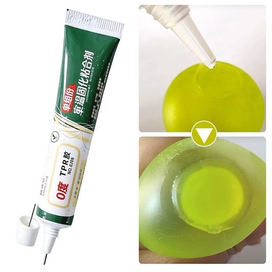 Squishy Toy TPR Glue - 20ml Room Temperature Curing Adhesive for Repairs & DIY Crafts