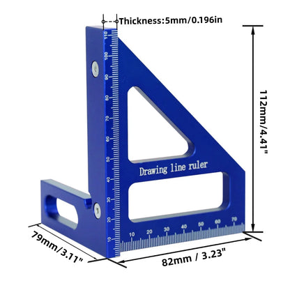 Carpenter Multi-Angle Precision Square – Aluminum T-Square Ruler for Woodworking, Construction & Engineering