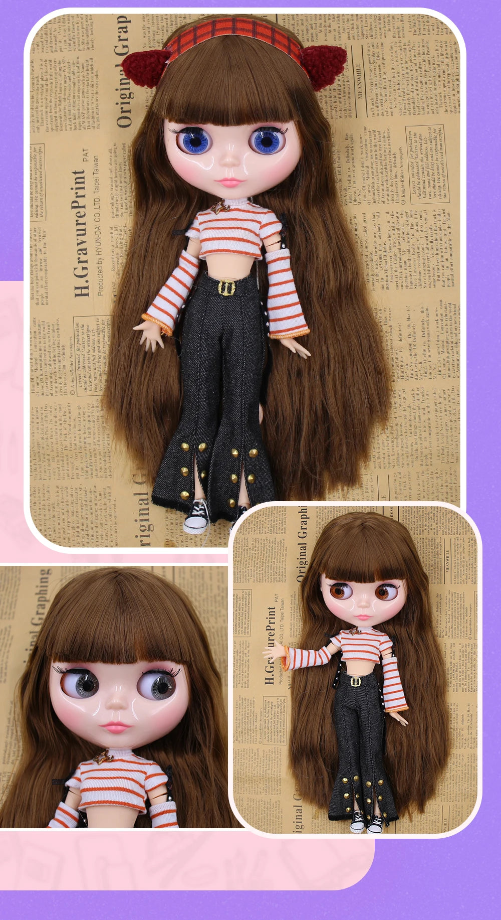 ICY DBS Blyth Doll – 1/6 Joint Body BJD Anime Doll, 30cm White Skin Matte Face Special Combo Toy