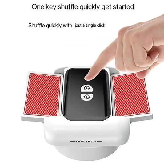 Rechargeable Automatic Card Shuffler – Electric Poker Card Shuffling Machine for Home & Party Games