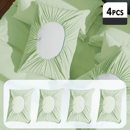 4PCS Soft Disposable Travel Pillowcases - Portable Hand Washable Pillow Covers for Hotel, Camping & Outdoor Use
