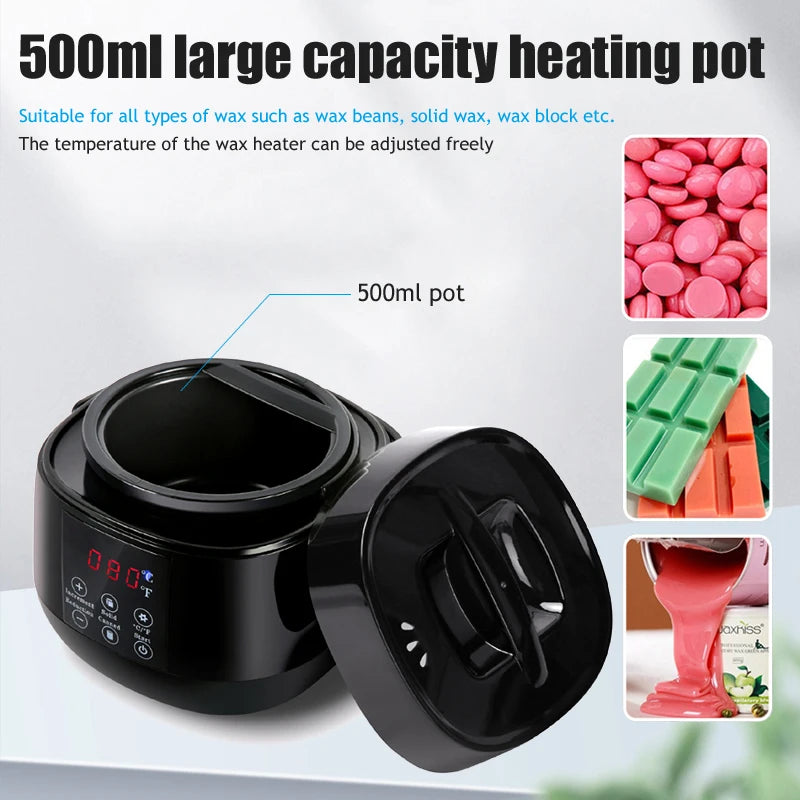 500ml Digital Wax Warmer – Professional Hair Removal Heating Machine for Wax Beans & Depilation