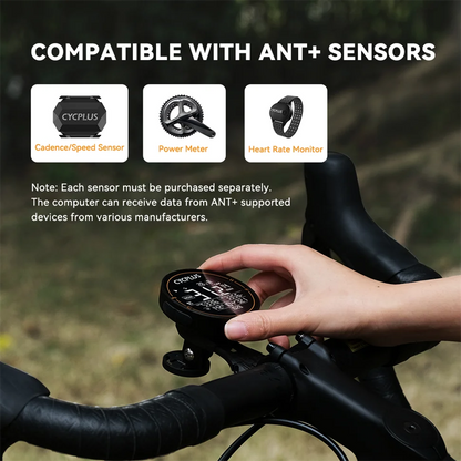 CYCPLUS M2 Wireless Bicycle Computer – ANT+ & Bluetooth GPS Speedometer, Waterproof Bike Cyclocomputer Accessories