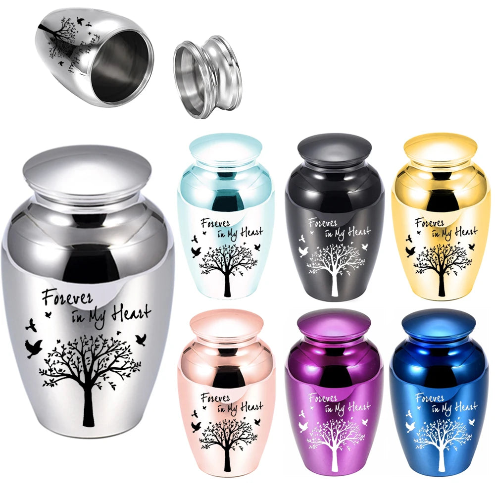 Tree of Life Small Urn for Human Ashes – Mini Keepsake Memorial Urn for Sharing Ashes