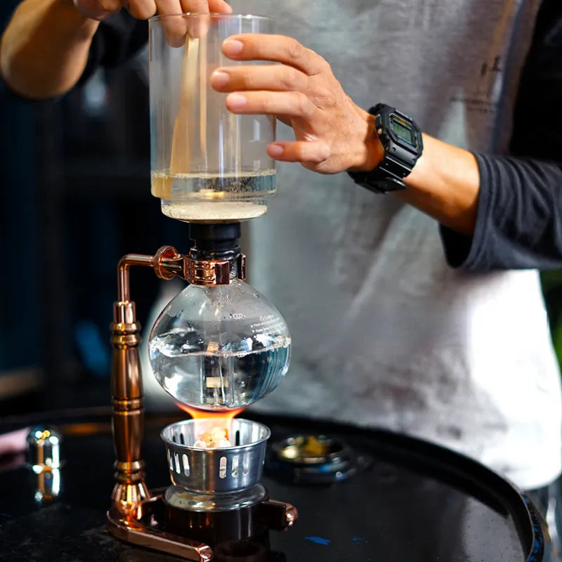 Siphon Coffee Maker Set - 3/5 Cups High-Quality Coffee Kettle, Barista-Grade Brewing Pot, Essential Coffee Accessories for Coffee Enthusiasts