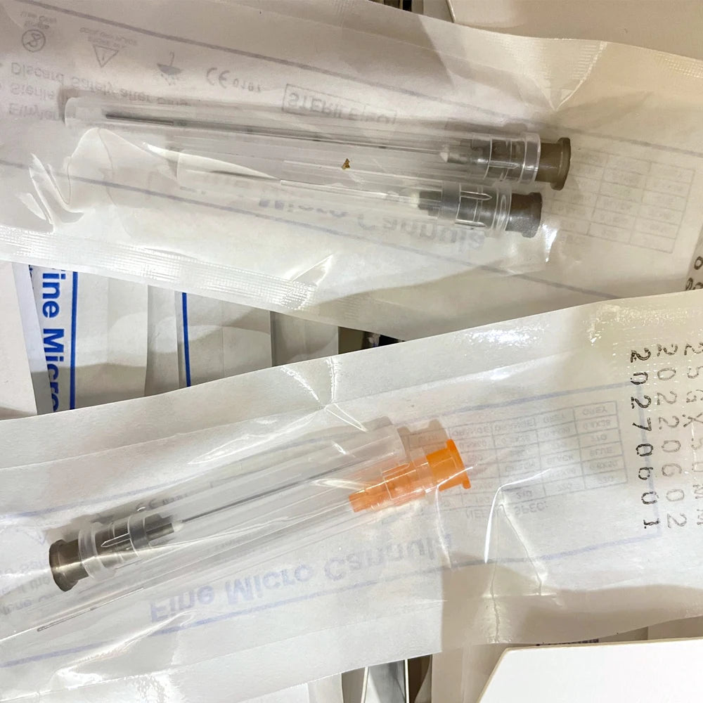 50pcs Disposable Blunt Tip Cannula Needles - For Filler Injections, Available in 8G 21G 22G 23G 25G 27G 30G for Uric Acid Facial and Nose Filling