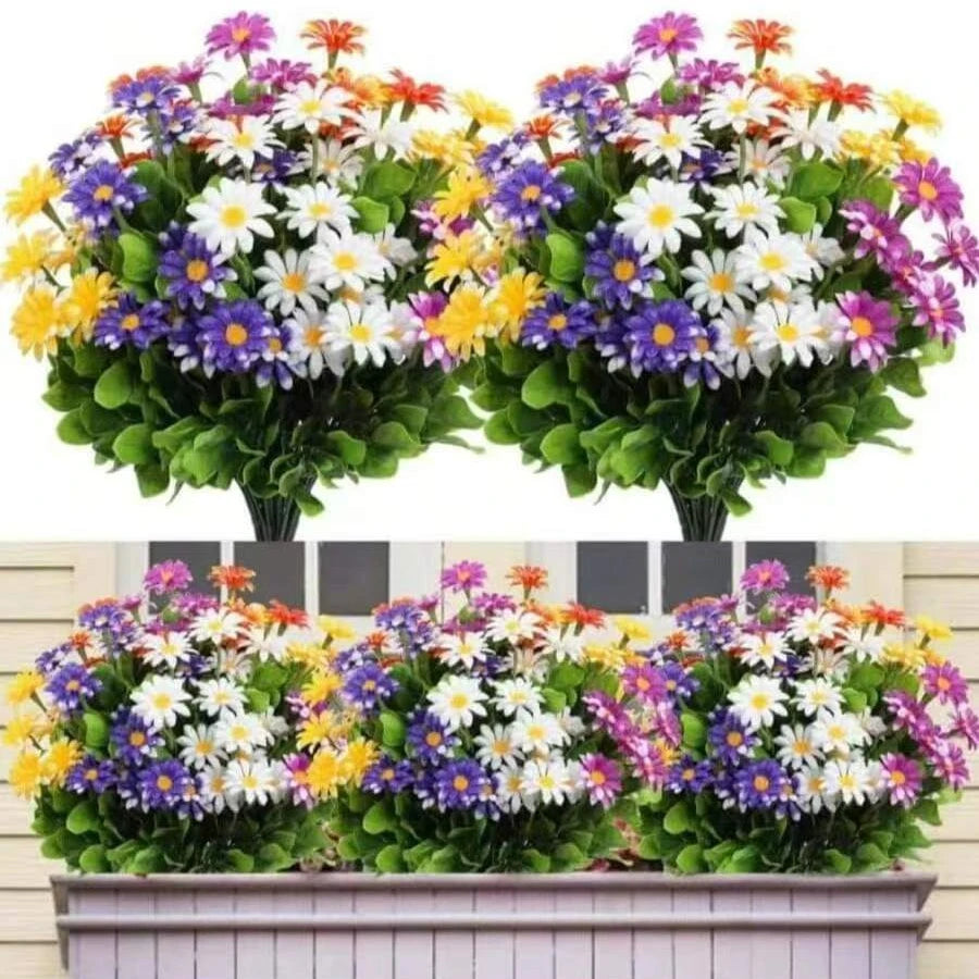1/5pcs Artificial Silk Daisy Flowers – Wedding Wreath, Home & Table Decor, Fake Plants for Festival, Yard & DIY Crafts
