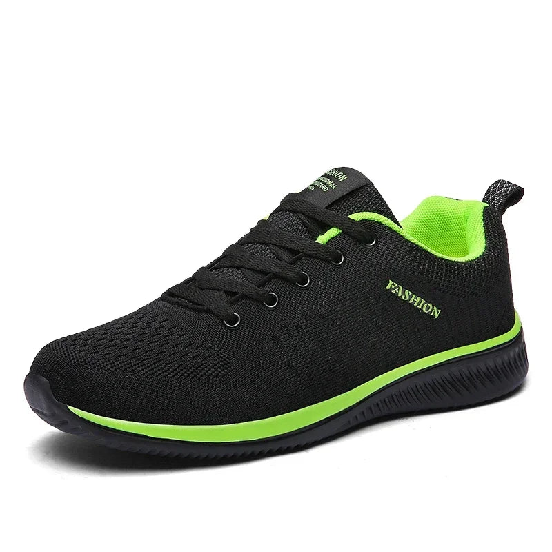MAEDEF Athletic Shoes for Men – Black Knit Sneakers, Breathable Casual Running, Walking & Gym Shoes for Men & Women