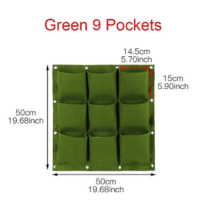 Wall Hanging Planting Bag – Multi-Pocket Vertical Garden Planter for Vegetables, Flowers, and Bonsai