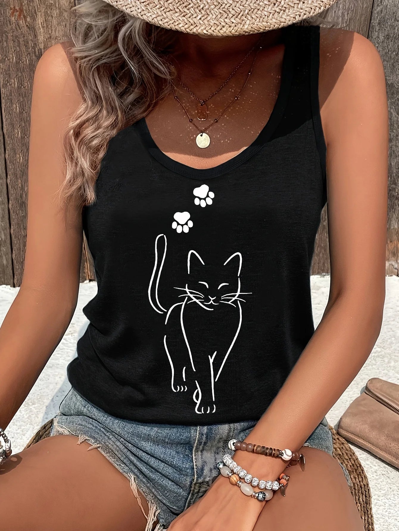 Women’s Summer Dream Catcher Printed Vest Top – Loose Fit Mesh Sleeveless Casual T-Shirt for Comfortable Wear