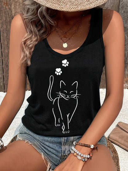 Women’s Summer Dream Catcher Printed Vest Top – Loose Fit Mesh Sleeveless Casual T-Shirt for Comfortable Wear