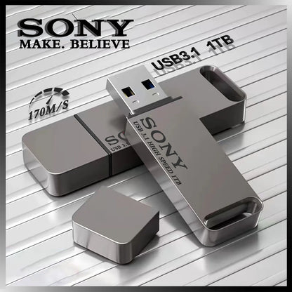 SONY High-Speed PenDrive – 2TB, 1TB, 512GB, 256GB USB Flash Drive for Xiaomi Phones, Portable Metal USB Stick
