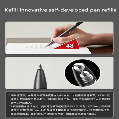 KACO Metal Clip Gel Pen - 0.5mm Black Ink Quick Dry Signature Pen with 800M Smooth Writing Capacity