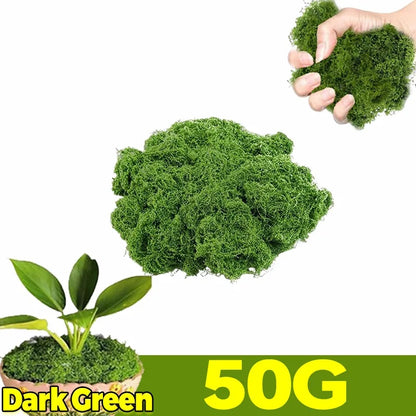 Artificial Green Moss Plants - Realistic Faux Moss Grass for Home, Garden Decor & DIY Crafts