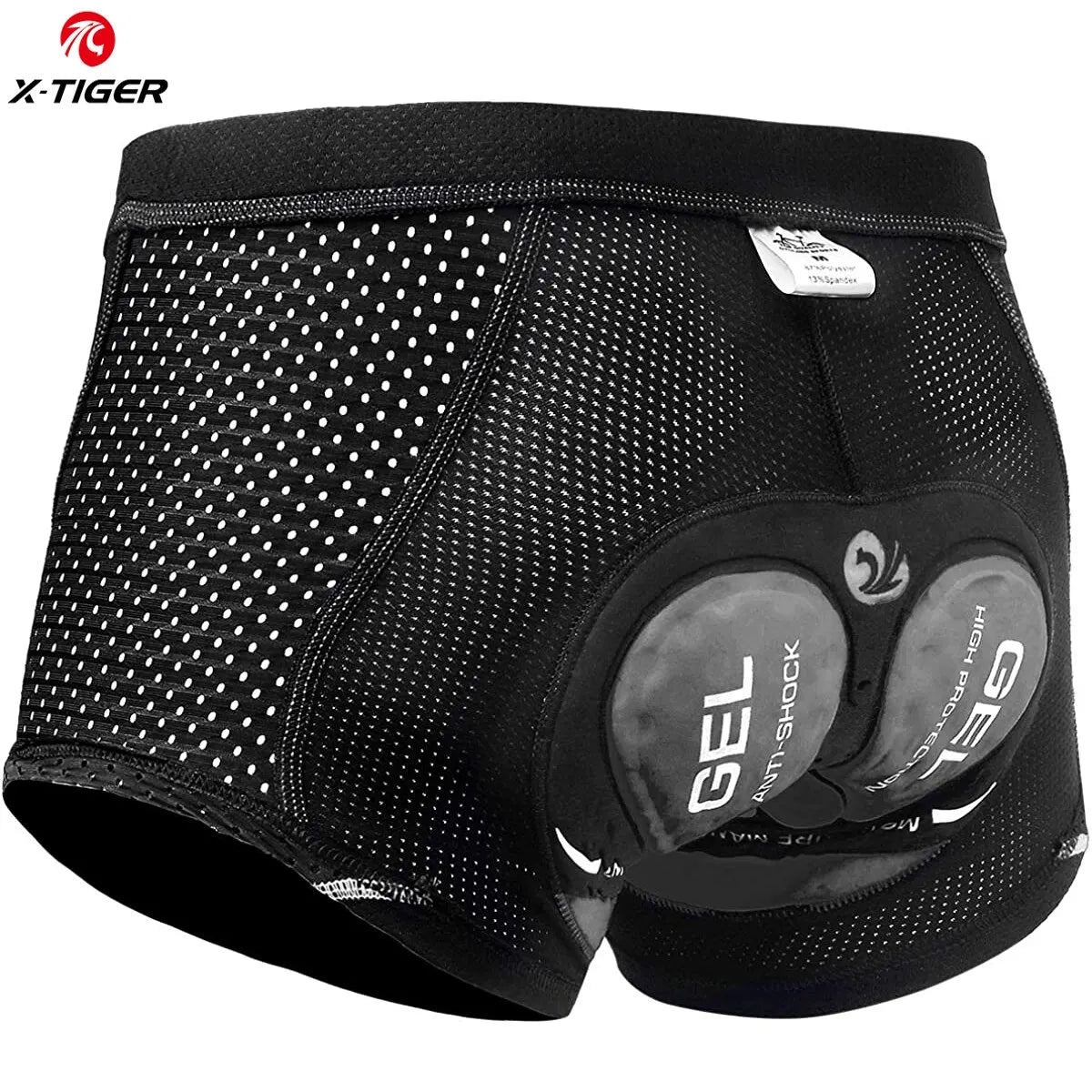 X-TIGER Men's Cycling Underwear with 5D Gel Cushion - MTB Boxer Shorts, Road Cycling Equipment