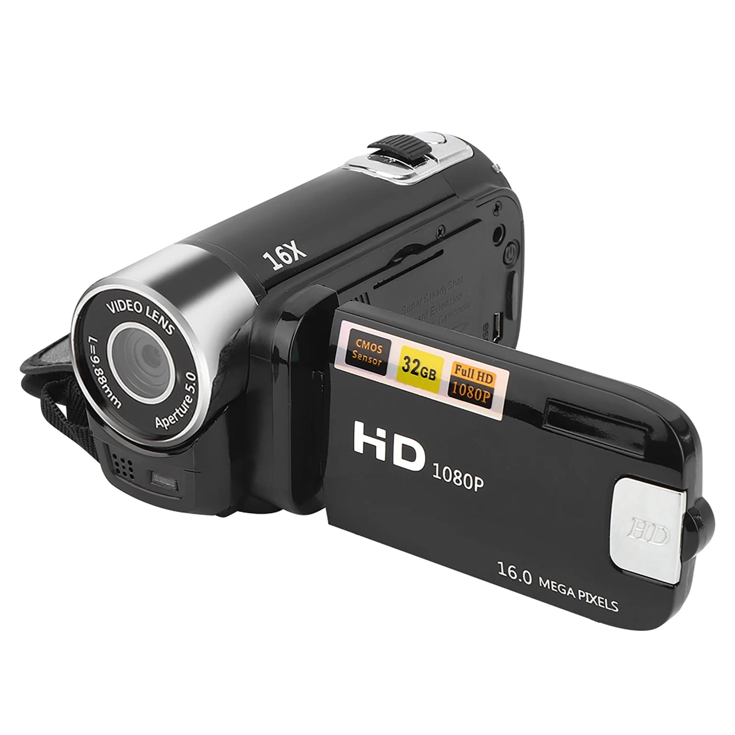 DH-90 16X Digital Zoom Camcorder – 2.7" Color Display, HD Image & Video Shooting, 110-240V