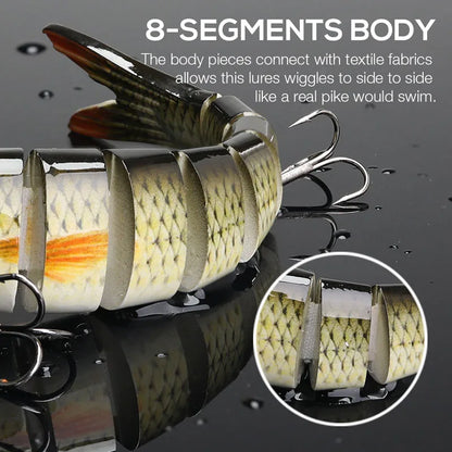 Multi Jointed Swimbait Fishing Lures - Slow Sinking Bionic Artificial Bait for Freshwater and Saltwater Bass Trout Fishing