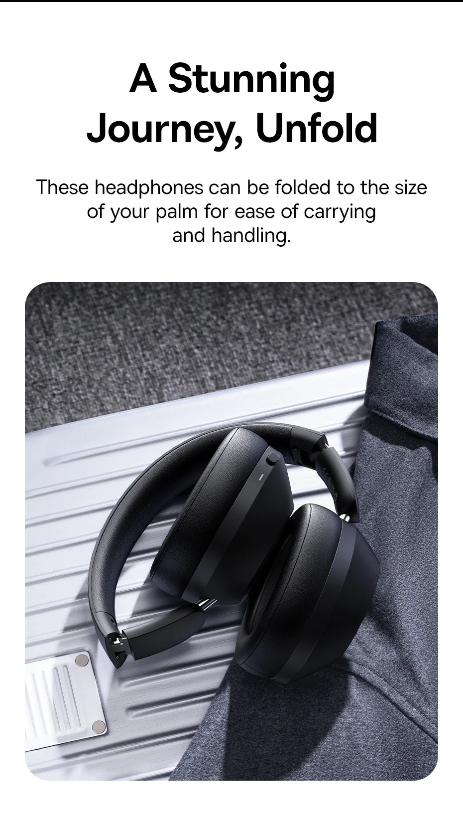 Baseus Bass 30 Max Wireless Headset - Bluetooth 5.3, Over-Ear Headphones, Bass-Enhancing 40mm Diaphragm, Ultra Low Latency, 50H Playtime