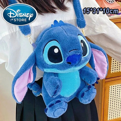 Disney Stitch Plush Backpack – Large-Capacity Cartoon School Bag for Kids & Kindergarten Gift