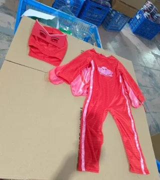 Kids Blue Pajama Hero Costume with Mask — Anime Cosplay Outfit for Boys & Girls