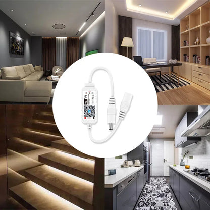 Magic Home WiFi LED Strip Light Controller Smart APP & Voice Control Dimmer for Single Color LED Tape Lights Compatible with Alexa & Google Home