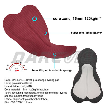 DAREVIE Winter Thermal Cycling Bib Pants – Windproof, Water-Resistant Tights with 120KG/m³ Pad