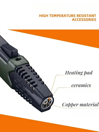 Outdoor 360° Windproof Butane Gas Torch Lighter — Red Flame Jet Spray Gun for BBQ, Kitchen, Welding, and Cigar with Gift Box