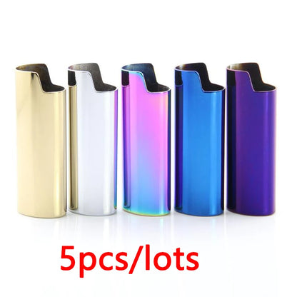 Metal Cowboy Boot Lighter Case - Cute Cat Eye Rhinestone Embroidered Zinc Alloy BIC J6 Sleeve Cover