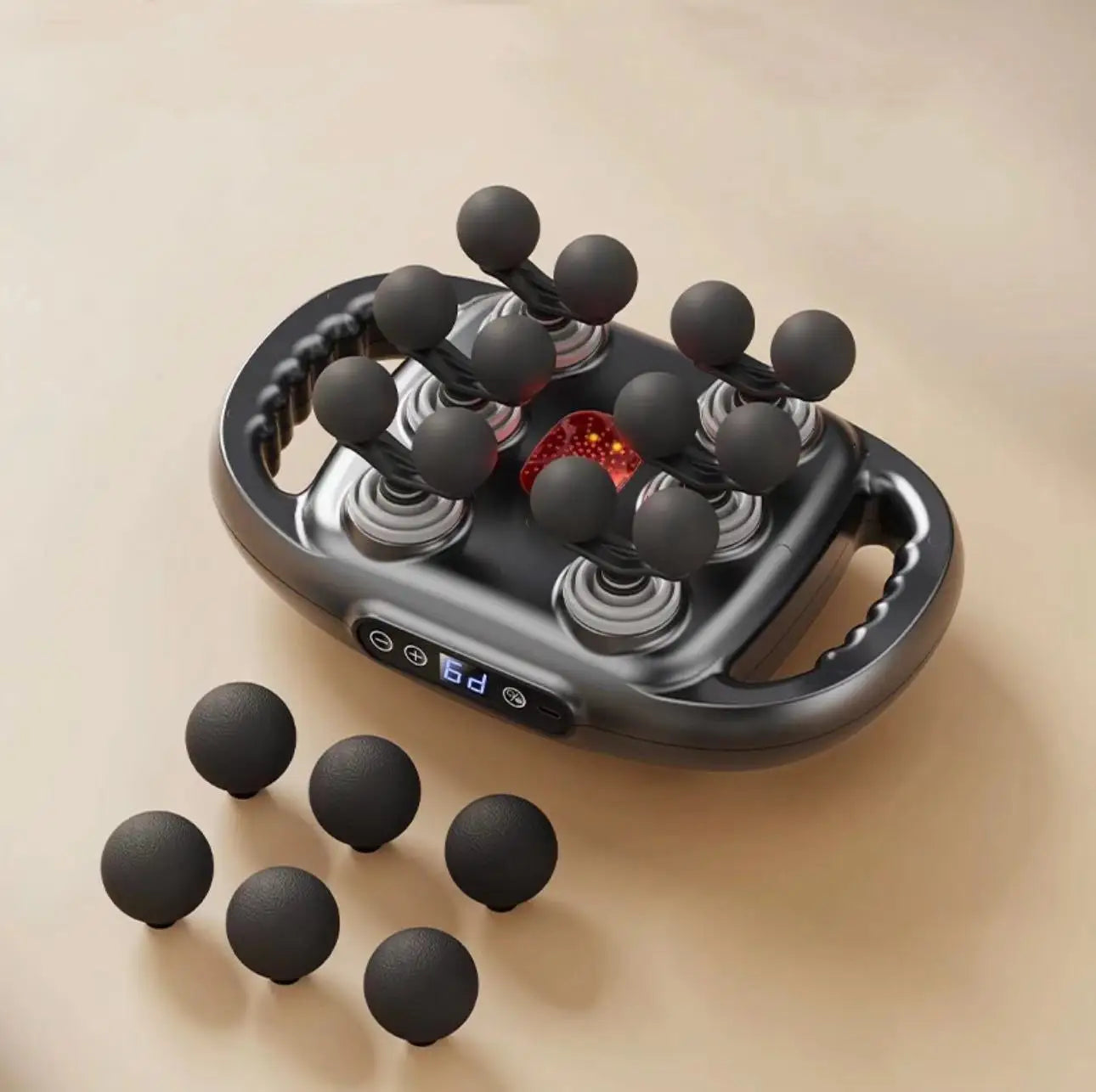 Fascia Massage Gun with 12/8 Heads — Electric Deep Tissue Muscle Relaxation Gun, High-Frequency Back & Body Massager