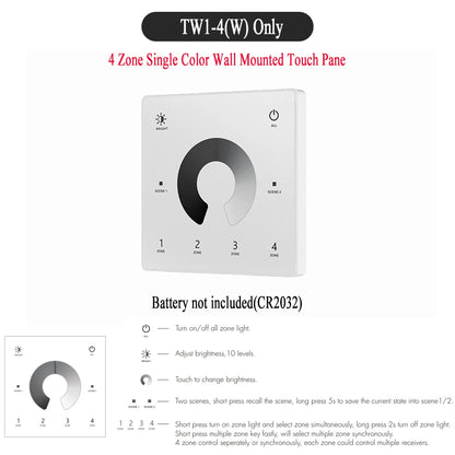 CENFAYA ZigBee & RF 2CH LED Controller - Smart DC 12V/24V Dimmer for CCT LED Strips with Remote Control