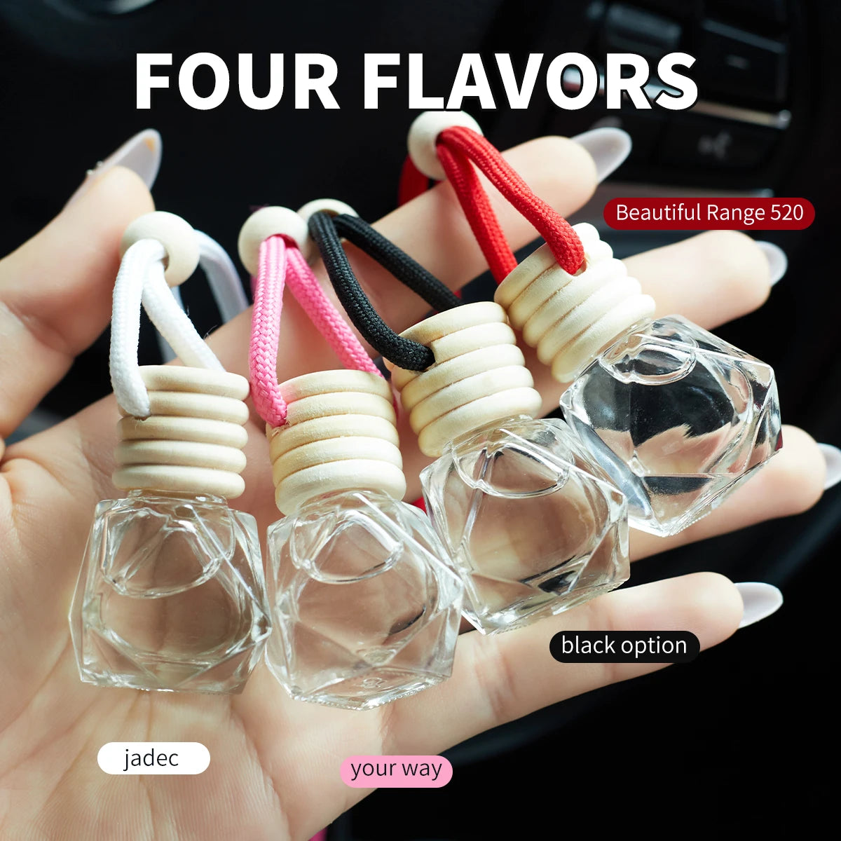 Car Perfume Bottle Air Freshener - Long-Lasting Fresh Scent & Stylish Interior Accessory