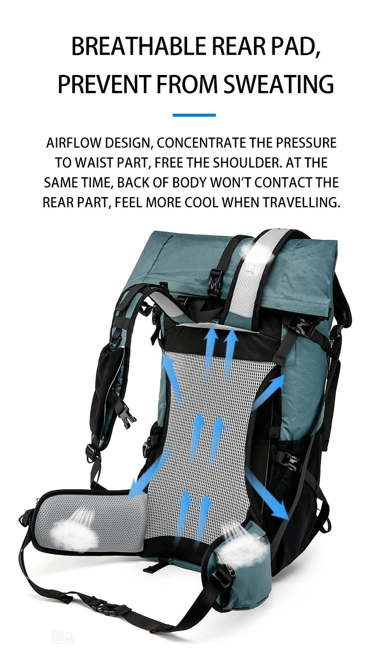 40L Outdoor Hiking Backpack – Waterproof Camping & Climbing Bag, Large Capacity Travel Backpack for Men & Women (2024 New)