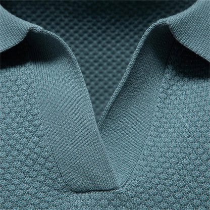 Men's Premium Golf Polo Shirt - 2025 Summer Solid Color Breathable Casual Collared Polo