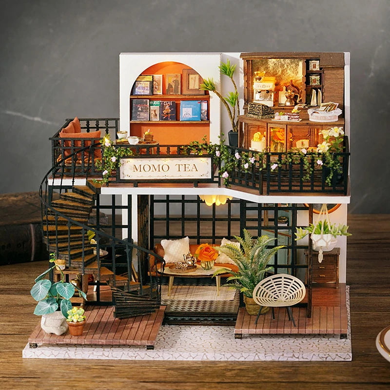 Handmade Doll House 3D Puzzle Kit – Wooden Craft Model for Building and Assembly – Perfect Birthday Gifts