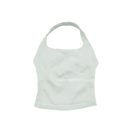 NCLAGEN Women’s Gym Halter Top - Longline Strappy Padded Tank for Yoga, Fitness, Running & Activewear Workouts