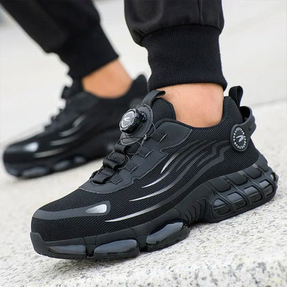 Rotating Button Safety Shoes for Men – Anti-Smash, Anti-Puncture Work & Security Protective Boots, Fashion Sport Design