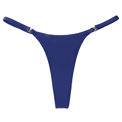 VKME Women’s Low Waist Cotton Thong Panties – Comfortable Sexy G-String Lingerie Underwear