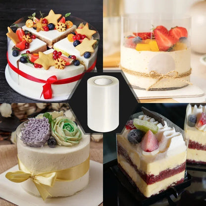 Transparent Acetate Cake Collar Film — DIY Bakeware Surround for 6/8/10/12/15cm Cakes & Baking Tools