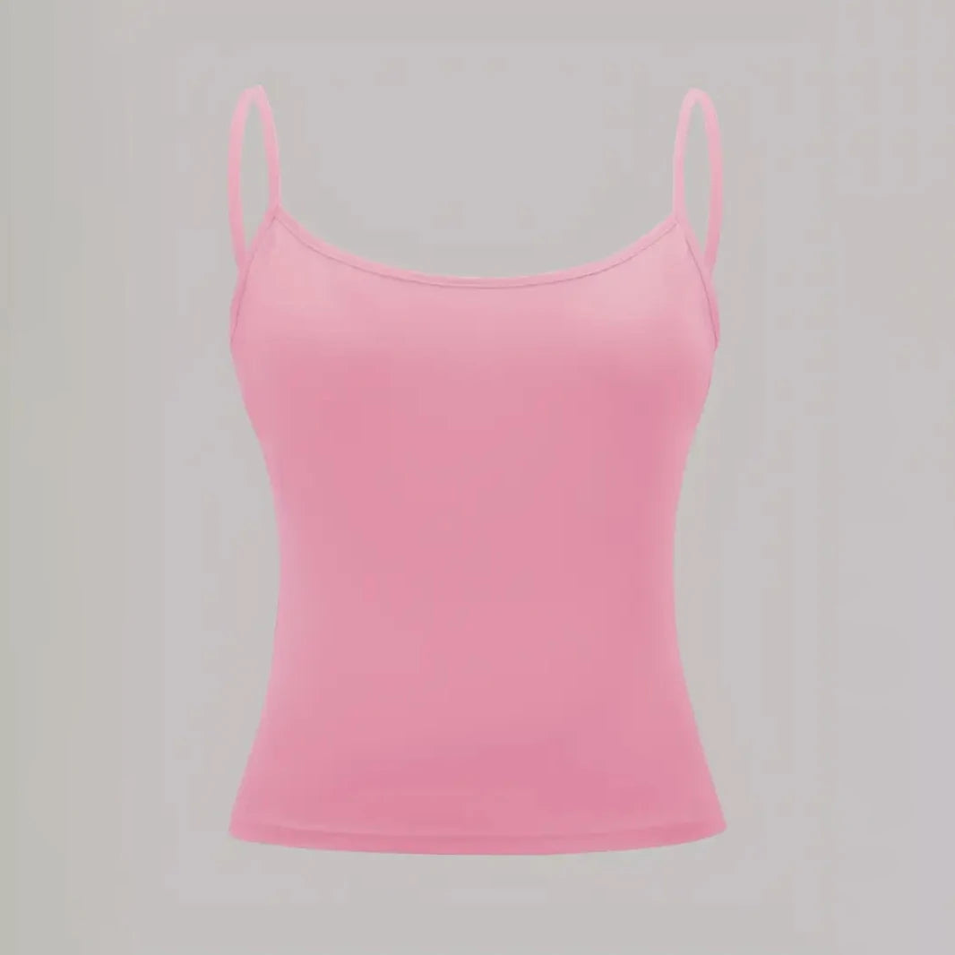 Women’s Slim Strap Tank Top – Breathable Summer Sleeveless Casual Top