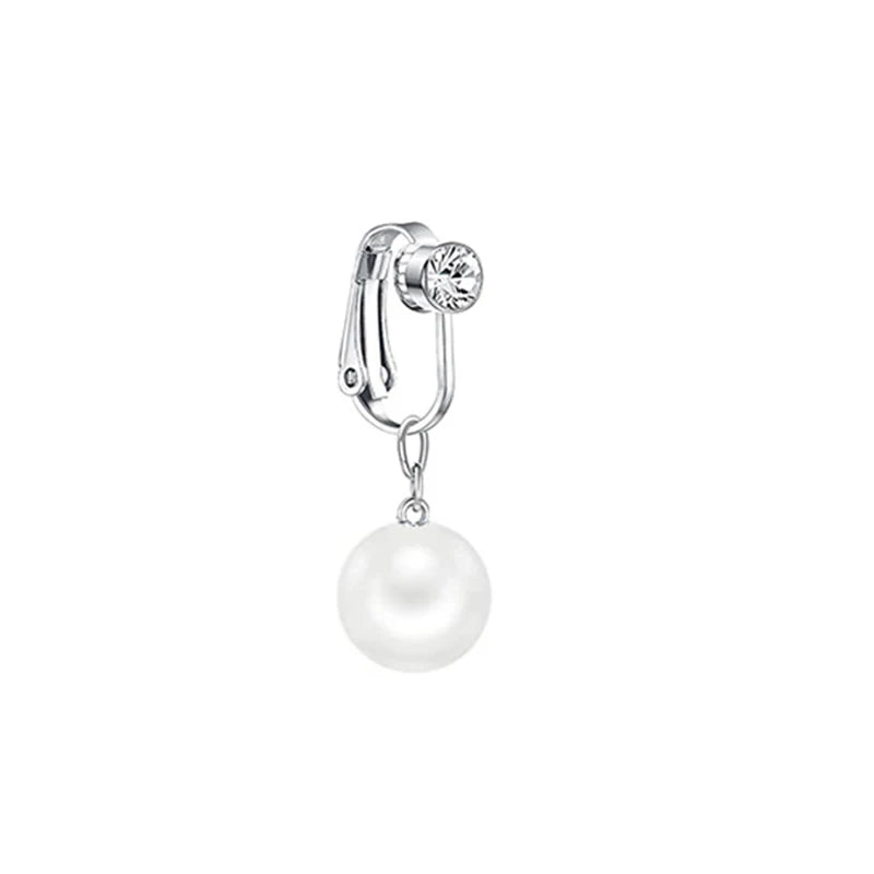 Faux Butterfly Leaves Belly Piercing – Dangling Clip-On Fake Navel & Cartilage Earring for Umbilical Piercing