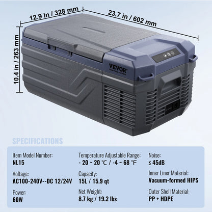 SucceBuy Portable Car Refrigerator — 8L–75L Single & Dual Zone Fridge with Bluetooth Temperature Control for Camping & RV