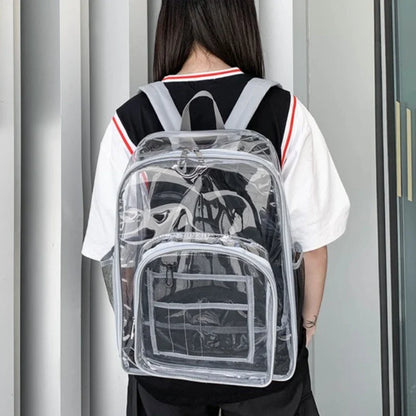 Transparent Shoulder Bag | Unisex Large Capacity Waterproof Multifunctional Backpack for Men & Women