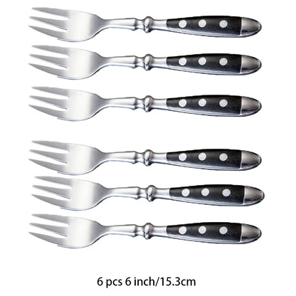 Classic Elegant Stainless Steel Cutlery Set – Fork, Spoon, Knife & Teaspoon Full Dining Steak Dinnerware Collection