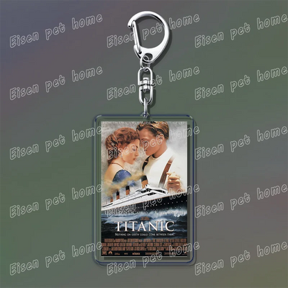 Classic Movie Keychains – Jaws, Fight Club, Avatar Pendant Key Rings for Bags & Fan Gifts