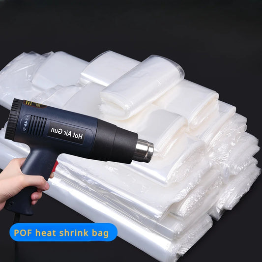 POF Heat Shrink Bags - Food Grade Moisture-Proof Sealing Film for Food, Books, Bottles, Shoes and Storage