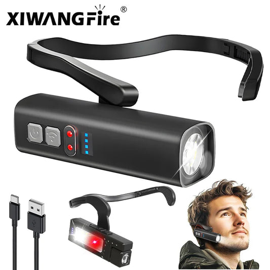 2025 Ear-Hanging LED Headlamp 1000 Lumens – Motion Sensor Hands-Free Light with 3 Modes for Camping, Running & Repair