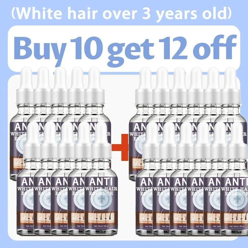 White Hair Remover – Restore Natural Hair Color in 7 Days, Gray Hair Treatment Solution