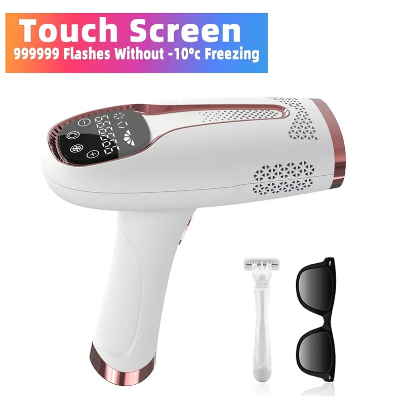 Body Bikini IPL Hair Removal Device — 999,999 Flashes Permanent Painless Laser Epilator for Women, Home Use